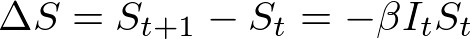 Equation for # susceptible individuals